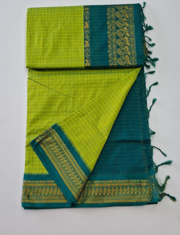 CHECKED KALYANI PURE COTTON SAREE