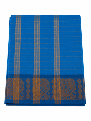 Blue color handloom chettinadu cotton saree