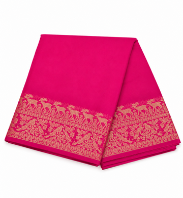 Rani pink color pure mysore silk saree