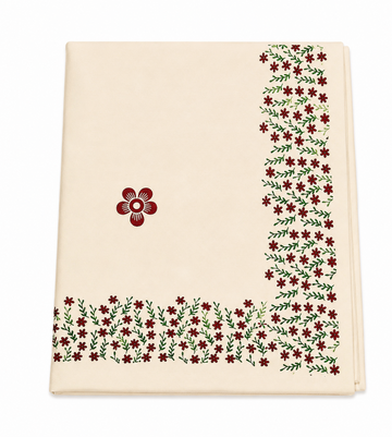 KERALA KASAVU SAREE WITH MAROON COLOR FLORAL PRINT DESIGNS