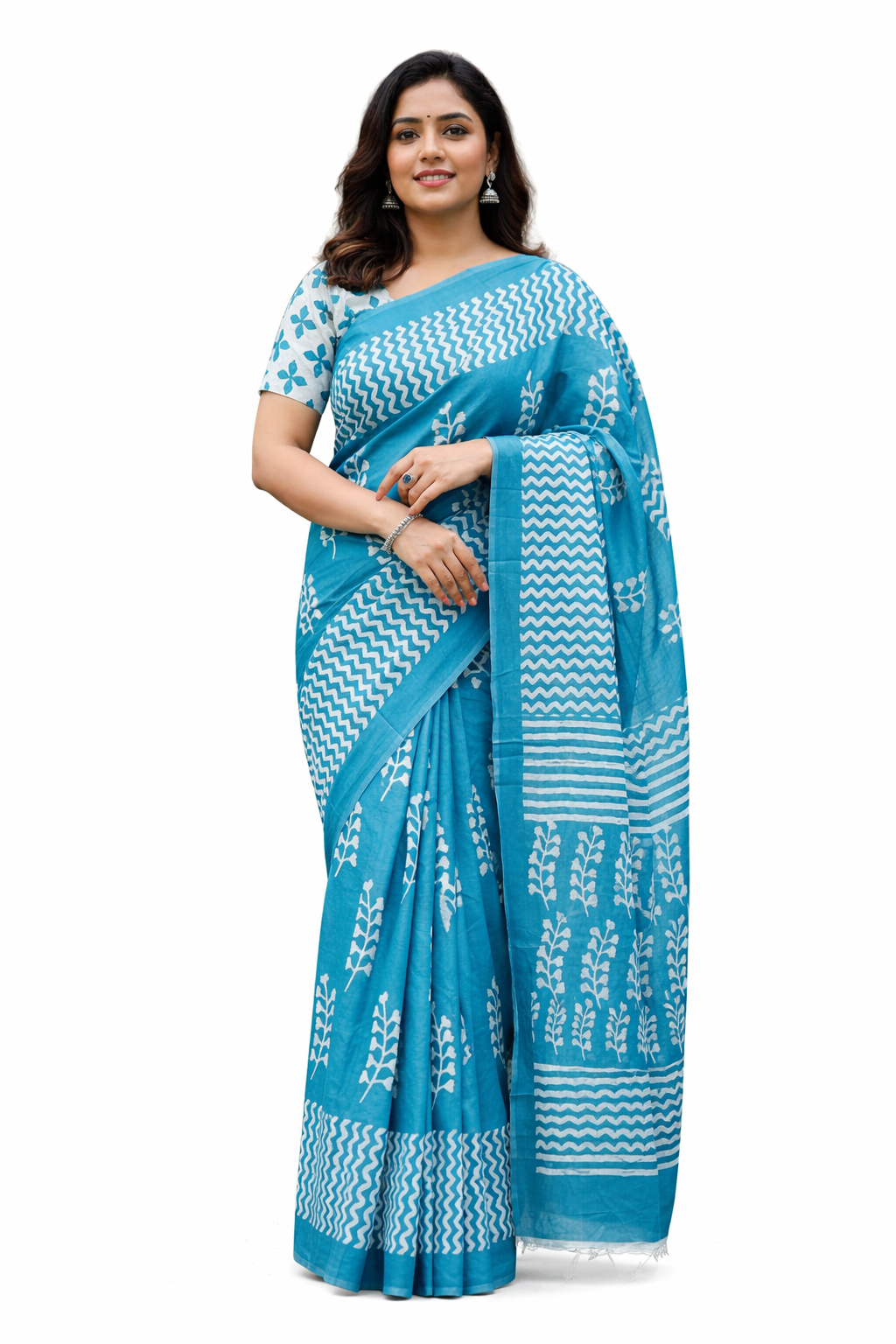 SKY BLUE MULMUL COTTON