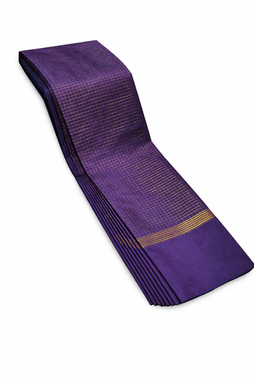 VIOLET COLOR SMALL CHECKED AARANI SILK SAREE