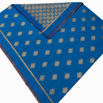 PEACOCK BLUE COLOR SOFT SILK SAREE