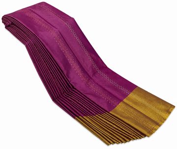 ROYAL MAGENTA WITH GOLDEN COLOR AARANI DOUBLE COLOR SILK SAREE