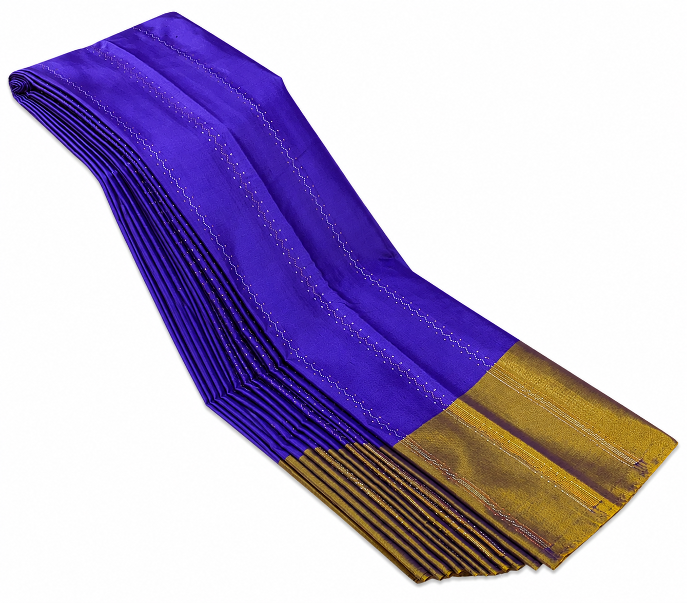 ROYAL BLUE WITH GOLDEN COLOR AARANI DOUBLE COLOR SILK SAREE