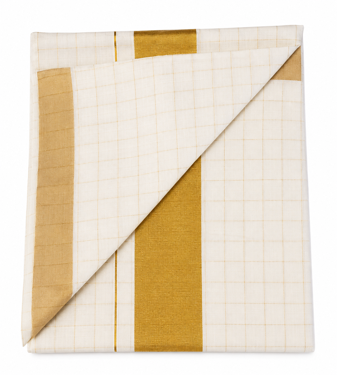Kerala kasavu checked cotton saree