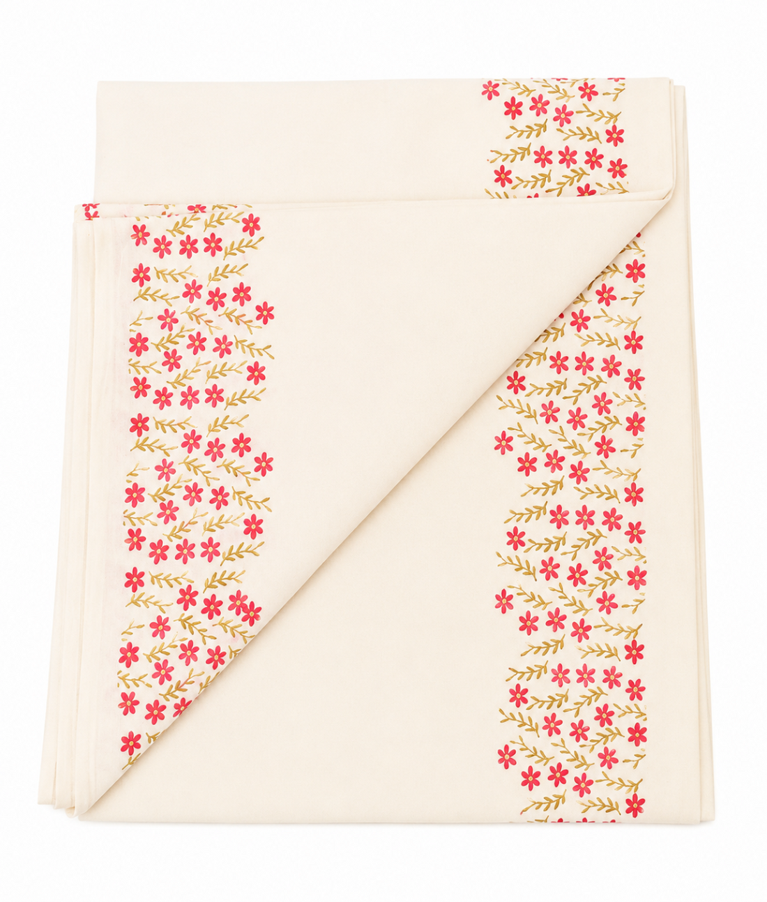 KERAL KASAVU SAREE WITH MAGENTA FLORAL PRINT DESIGNS