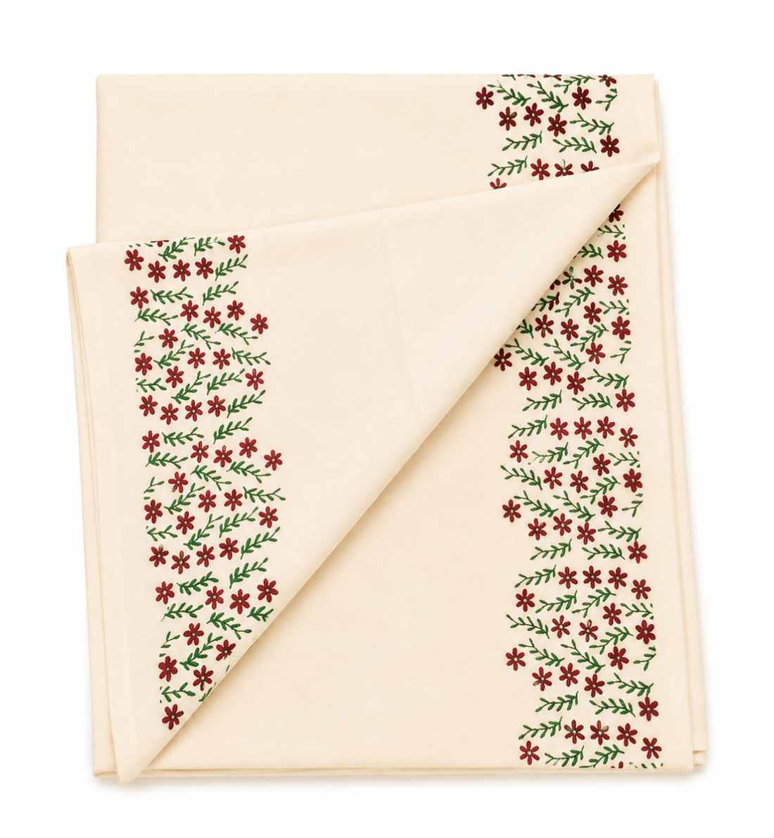 KERALA KASAVU SAREE WITH MAROON COLOR FLORAL PRINT DESIGNS