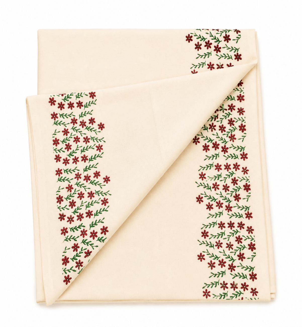 KERALA KASAVU SAREE WITH MAROON COLOR FLORAL PRINT DESIGNS