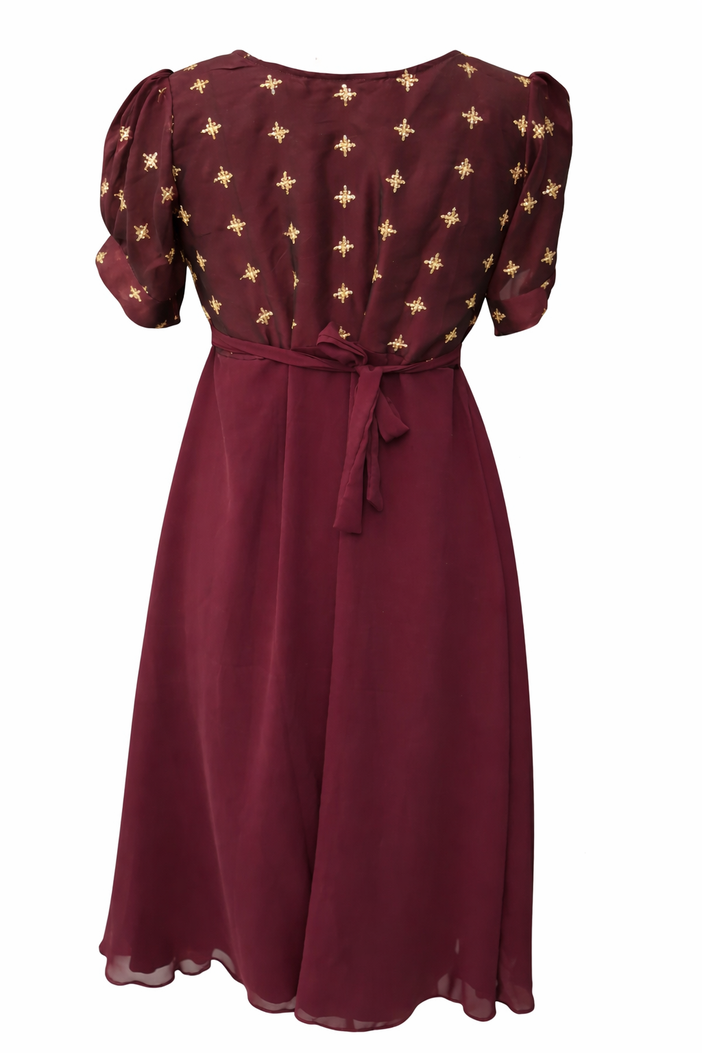 MAROON COLOR EMBROIDERY UMBRELLA TOP