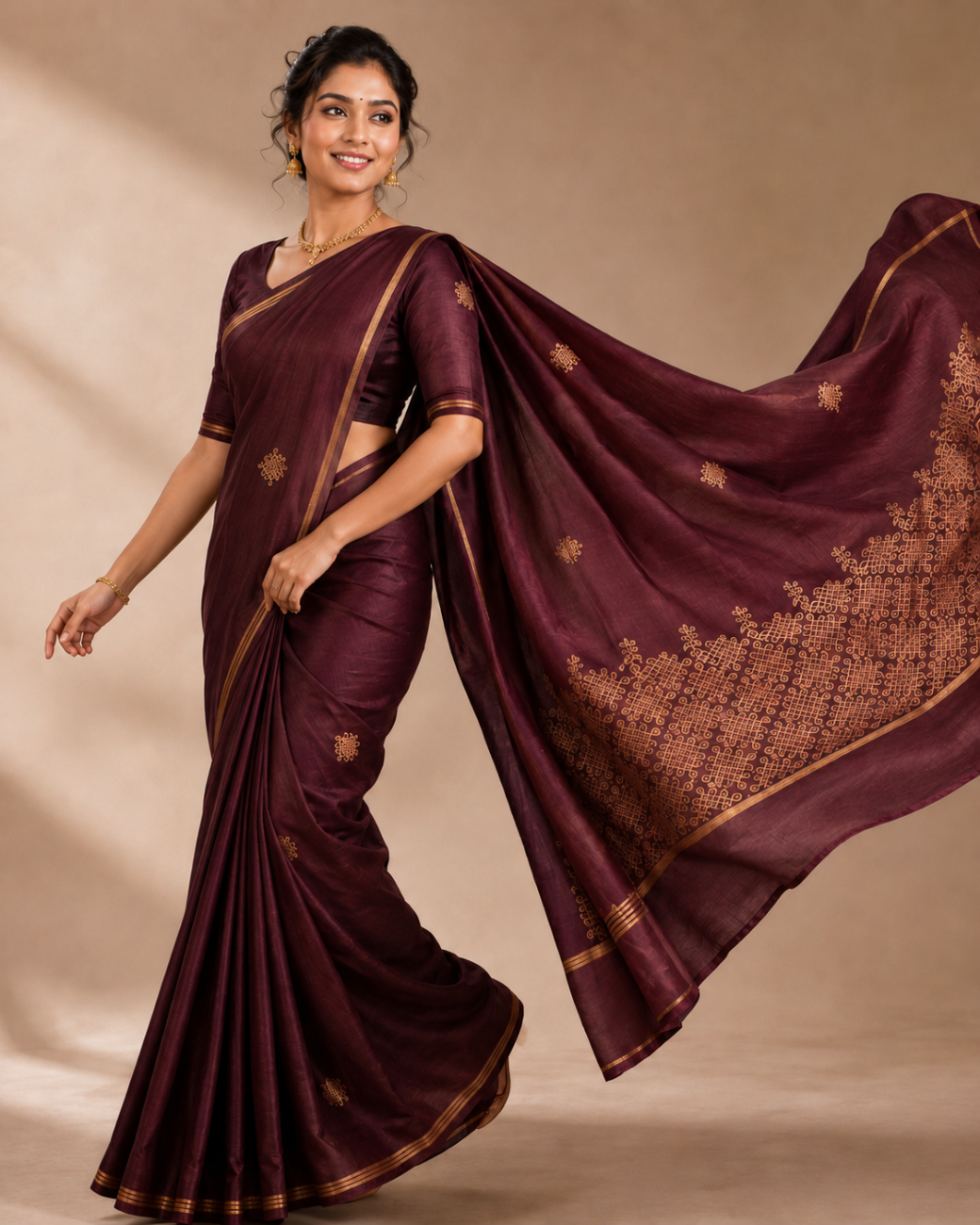 RICH MAROON COLOR SOFT SILK SAREE
