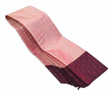 Baby Pink with Maroon Aarni double color silk saree