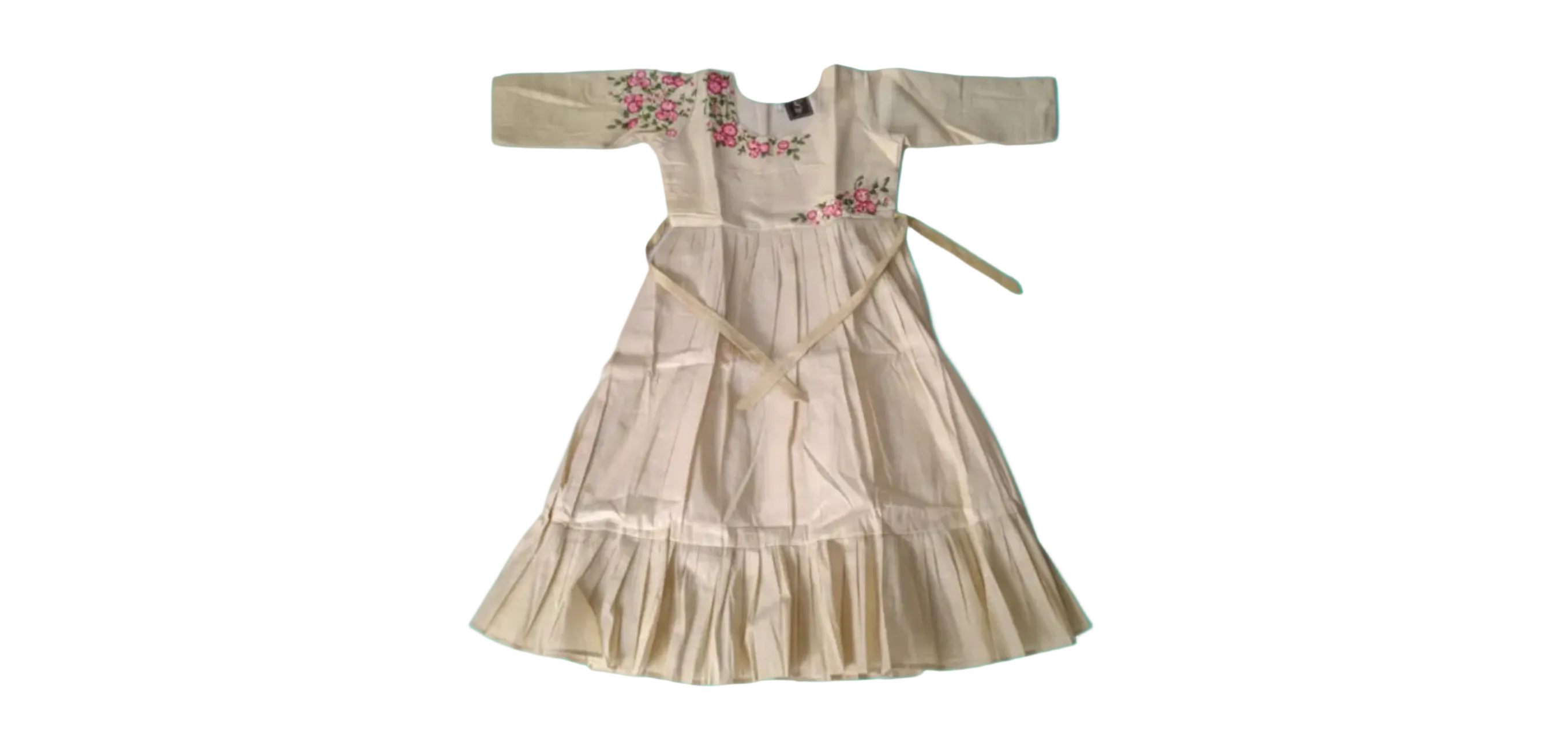CREAM COLOR TISSUE SILK UMRELLA CUT TOP