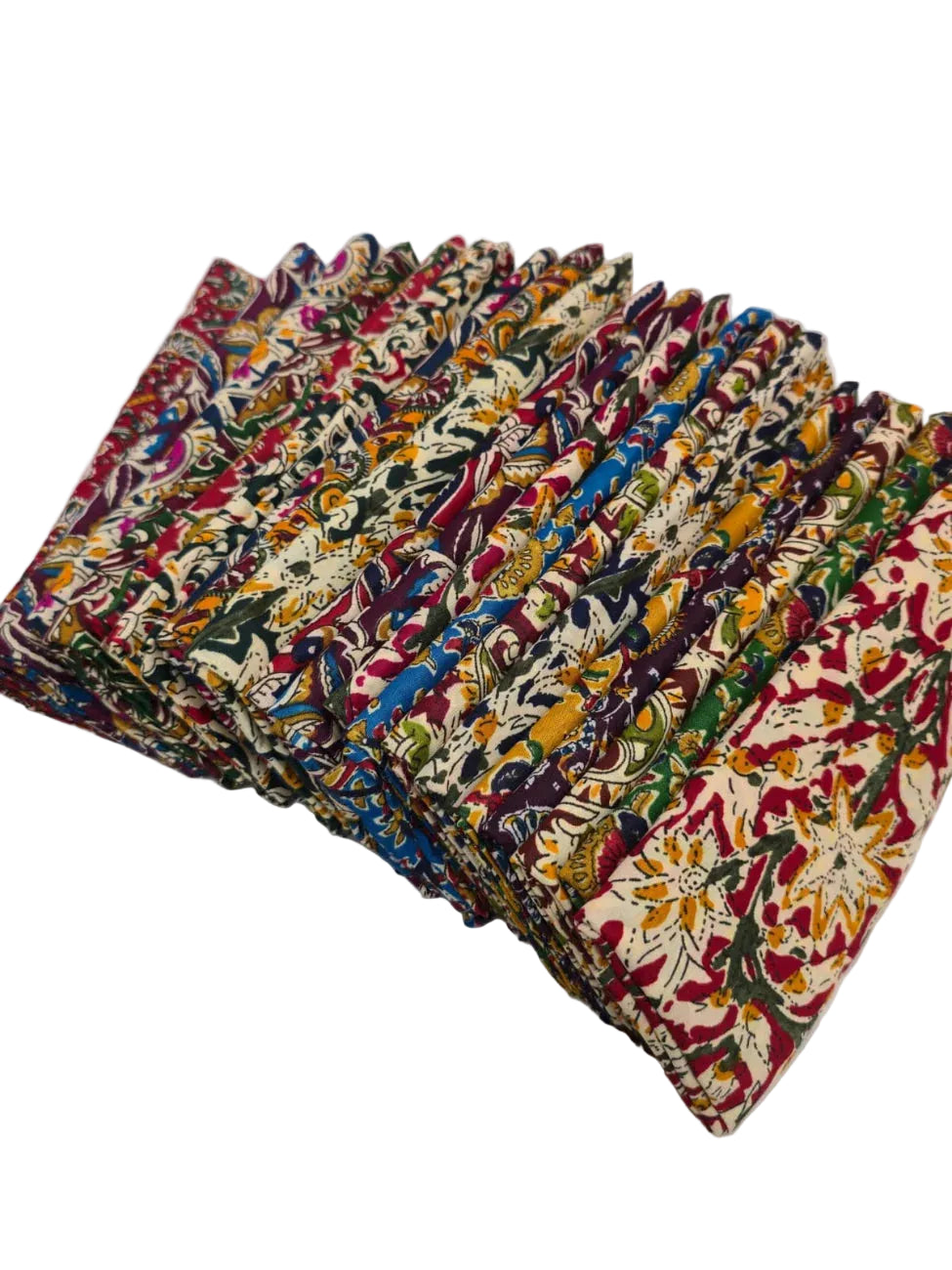 MULTI COLOR KALAMKARI BLOUSE PIECES(20 PIECES)
