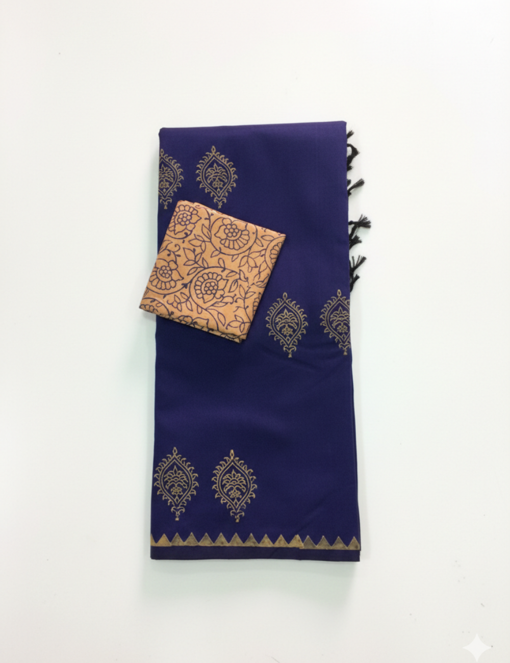 NAVY BLUE SOUTHCOTTON SAREE