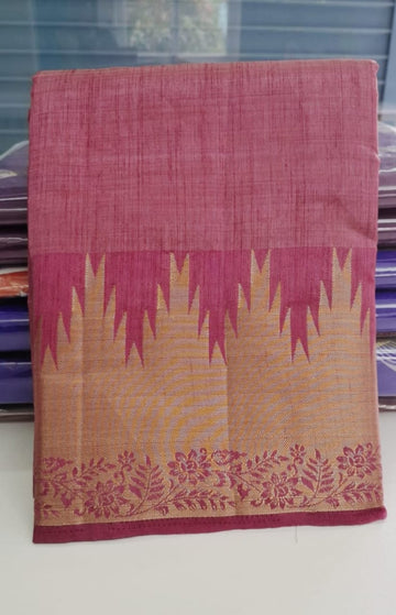 Pink Colour Royal Tussar Silk Saree