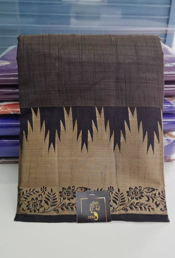Black Colour Royal Tussar Silk Saree
