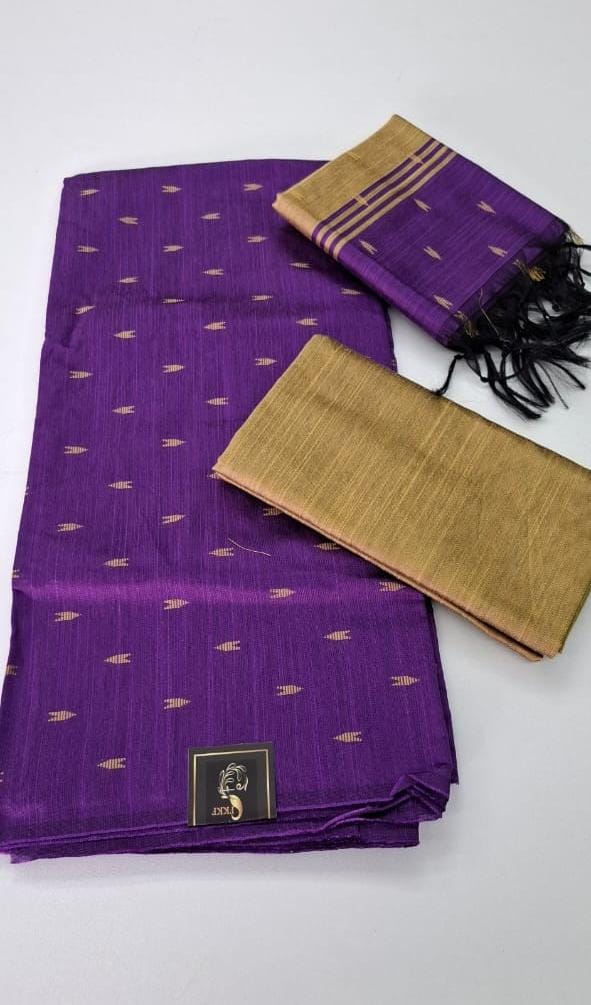 Purple Raw Silk Salwar Material