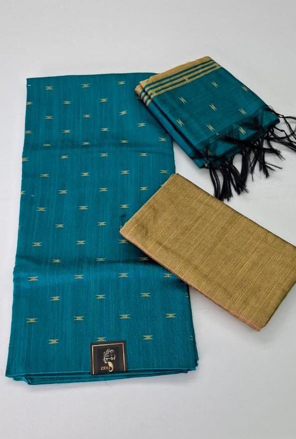 Ramer Green Raw Silk Salwar Material