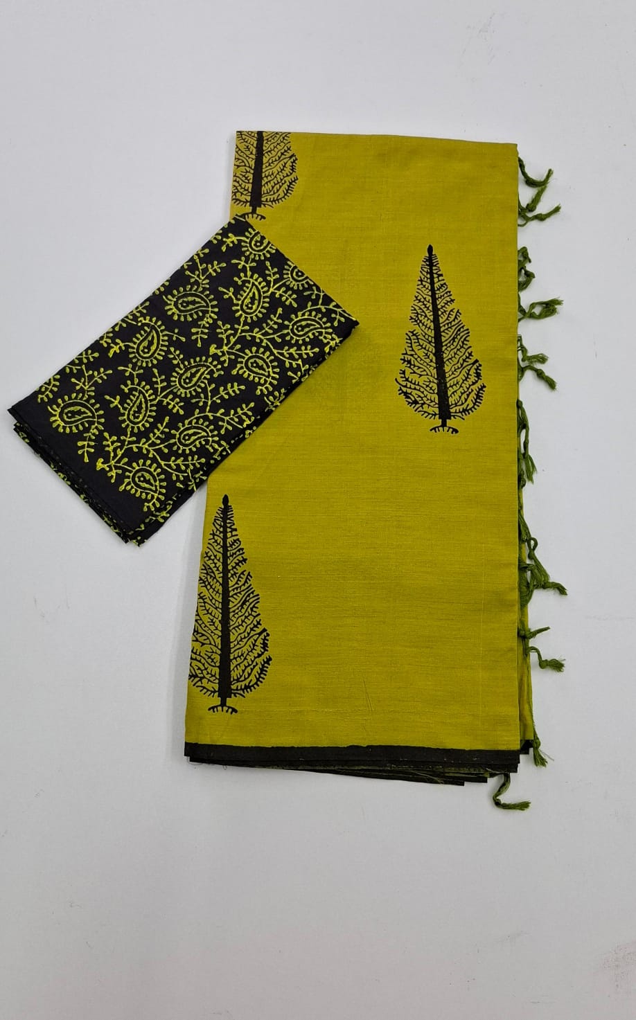 Yellow South Cotton Saree