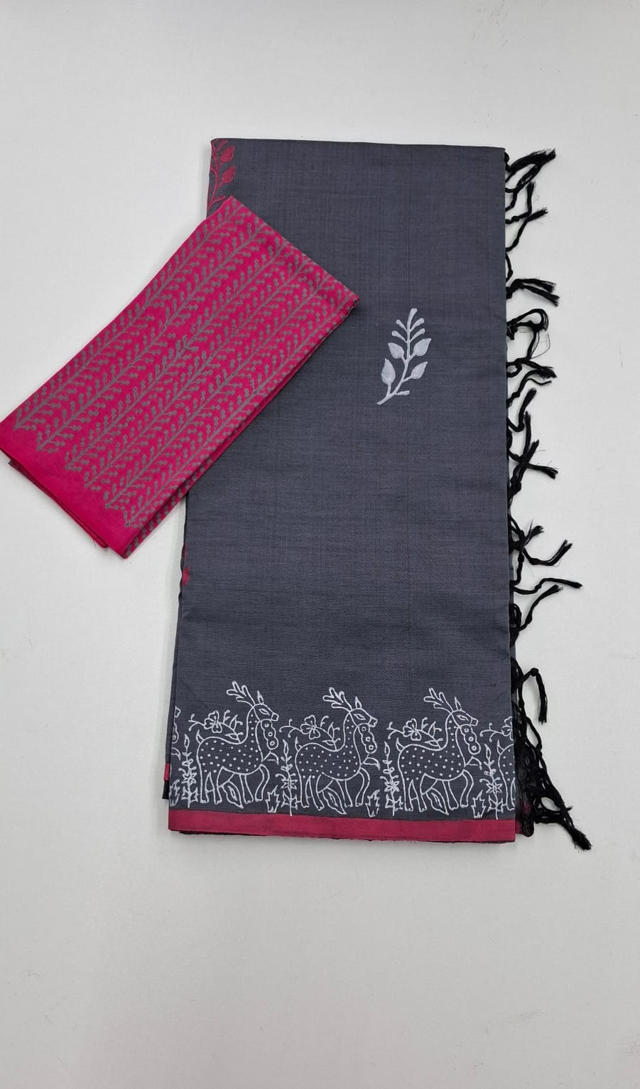 Gray South Cotton Saree