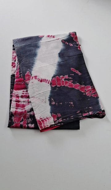 White With Black Mul Mul Cotton Saree