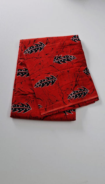 Red Mul Mul Cotton Saree