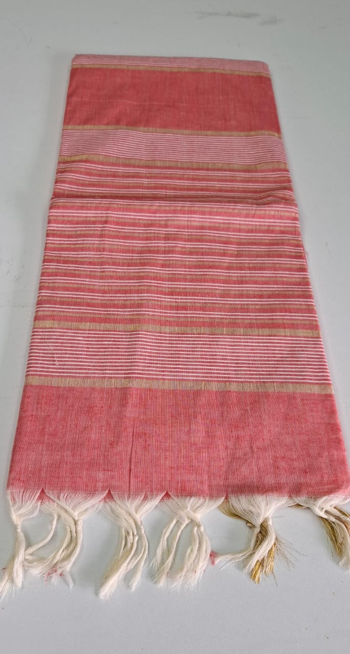 Peach Erode Cotton Saree