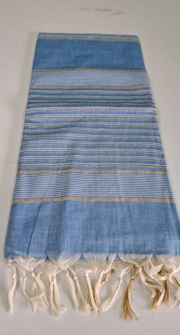 Blue Erode Cotton Saree