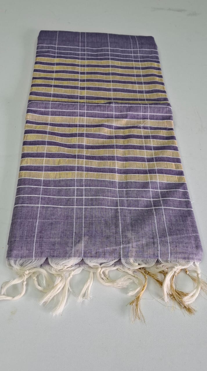 Lavender Erode Cotton Saree