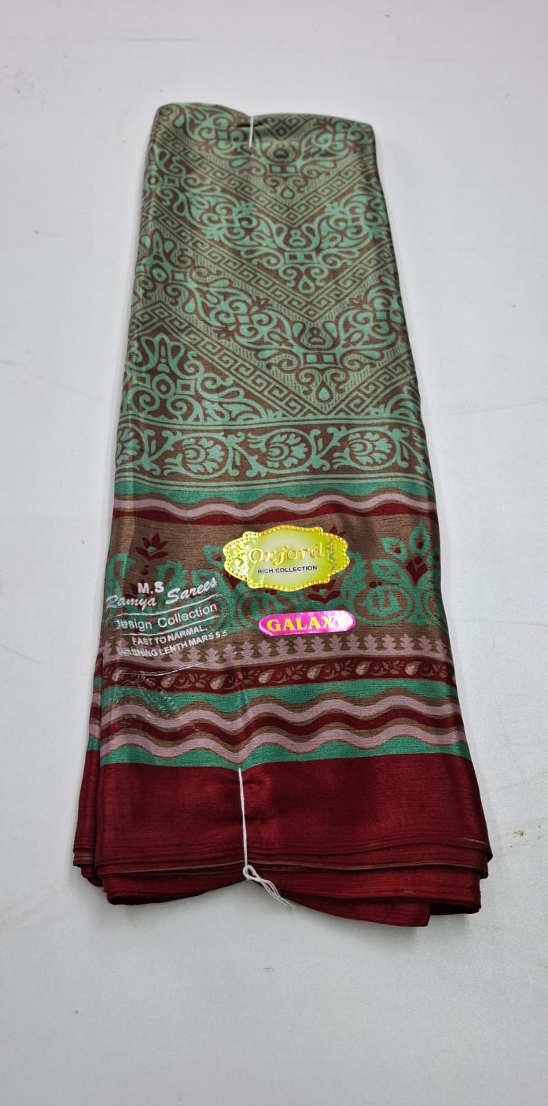 Light Green With Brown Punam Saree