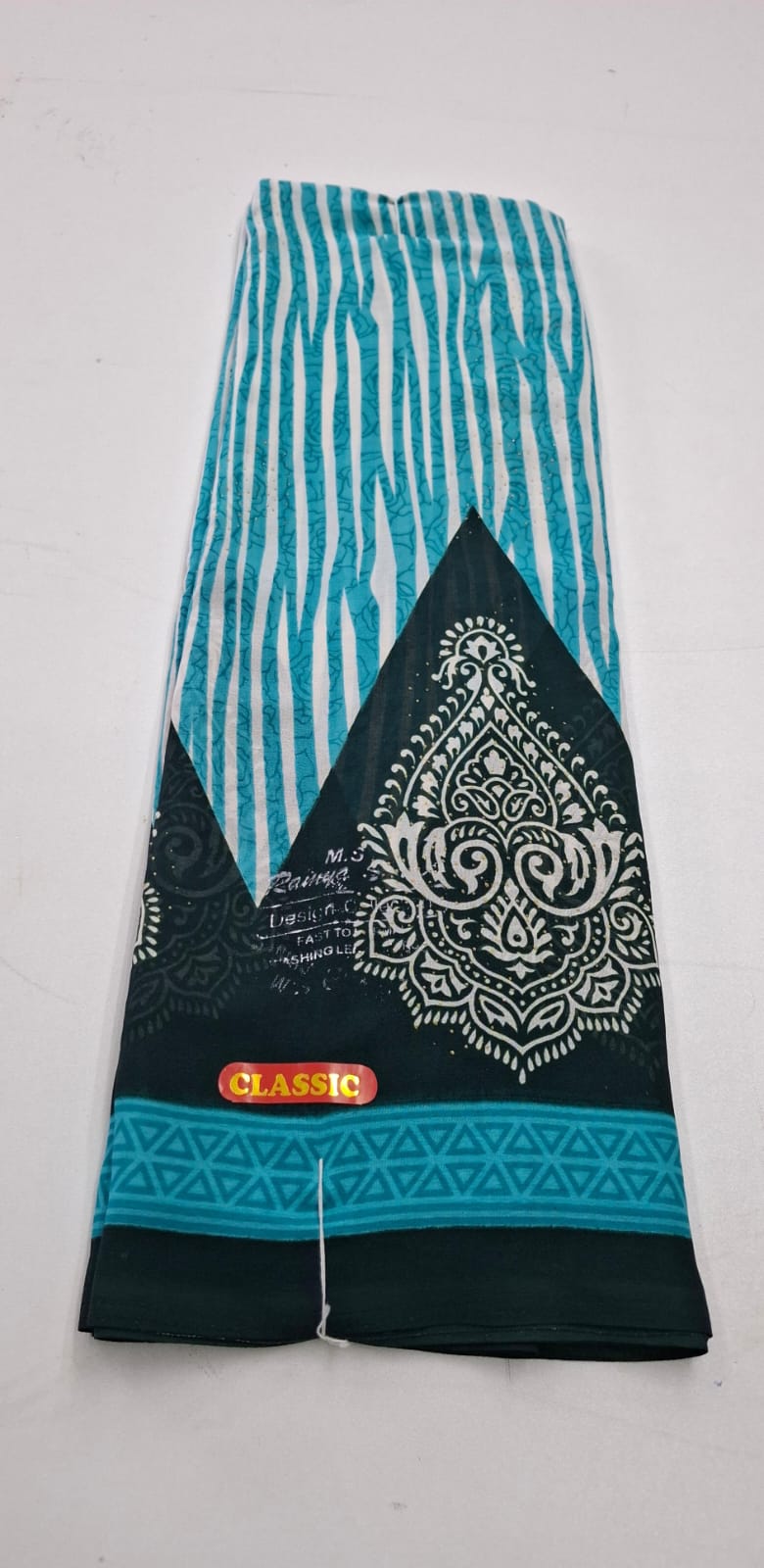 Sky Blue With Black Punam saree
