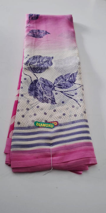 Pink With White Punam Saree