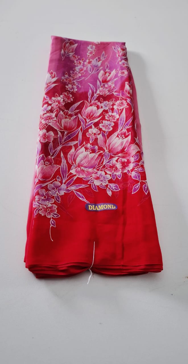 Light Pink With Red Punam Saree