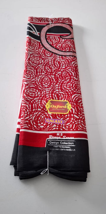 Red With Black Punam Saree