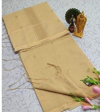 Yellow Maheshwari Cotton Saree