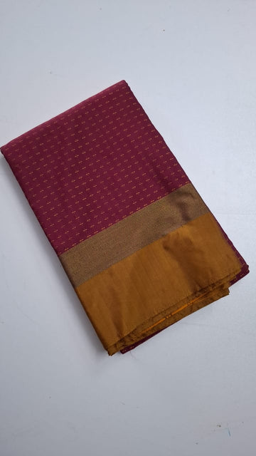 Pink With Golden Arani Pluse Silk Saree