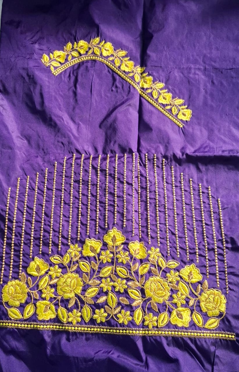 Blue Embroidery Blouse Piece