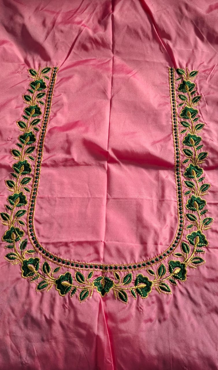 Light Pink Embroidery Blouse Piece