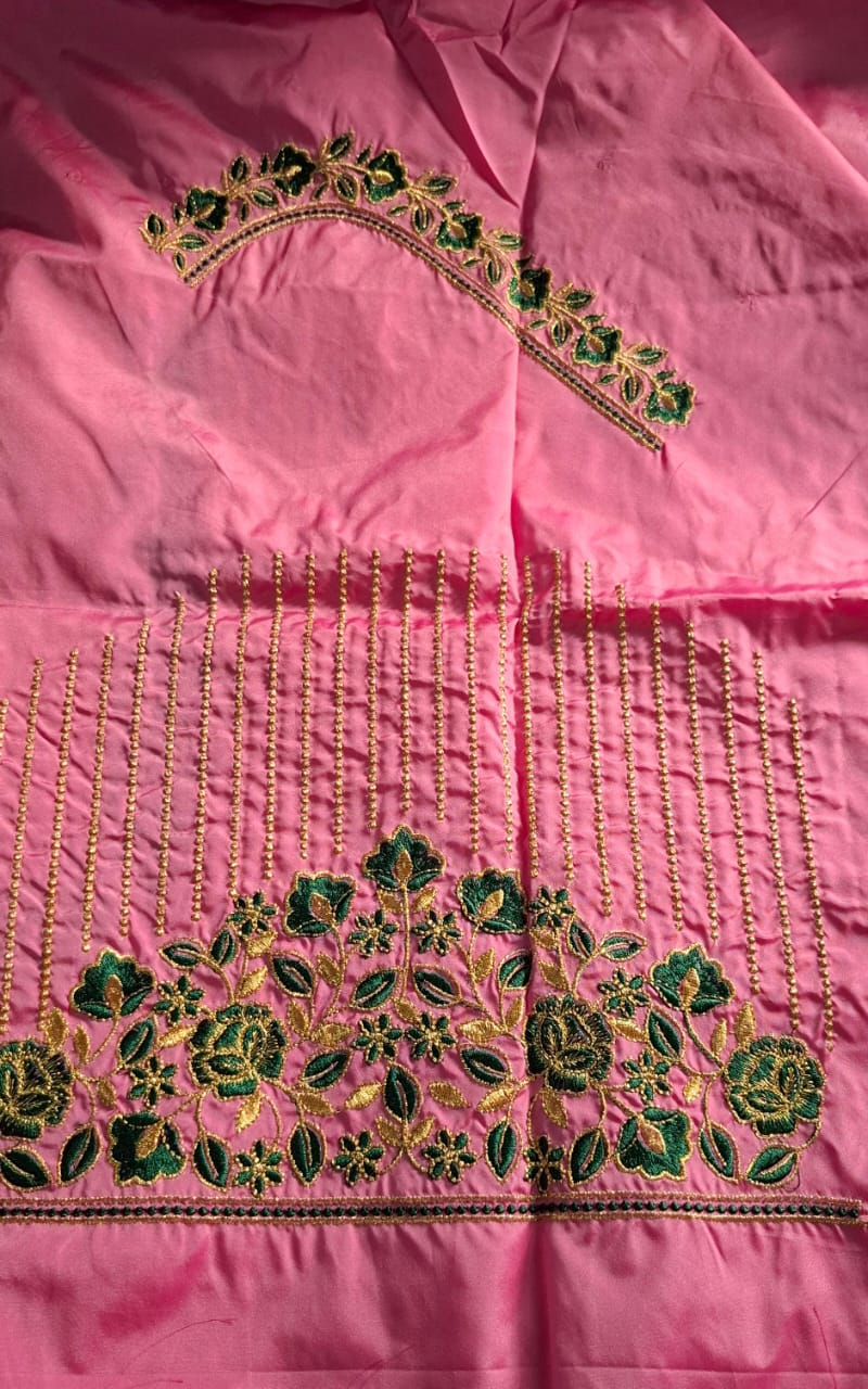 Light Pink Embroidery Blouse Piece