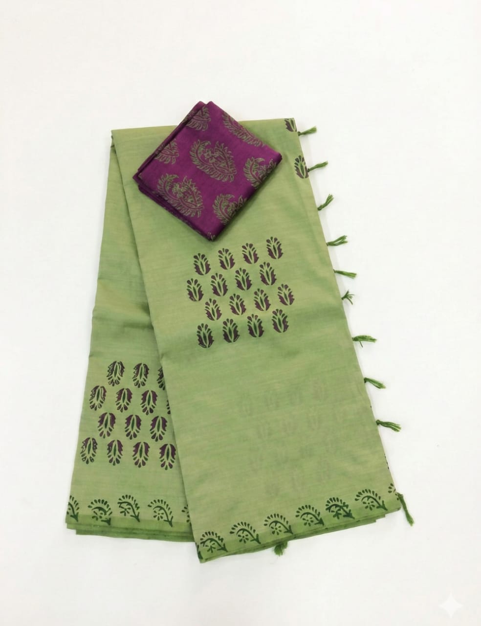 OLIVE GREEN WITH PURPLE SOUTH COTTON