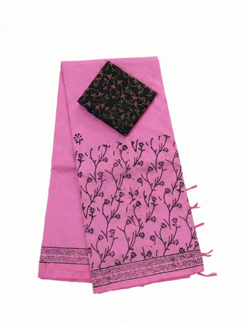 ROSE PINK WITH BLACK SOUTH COTTON