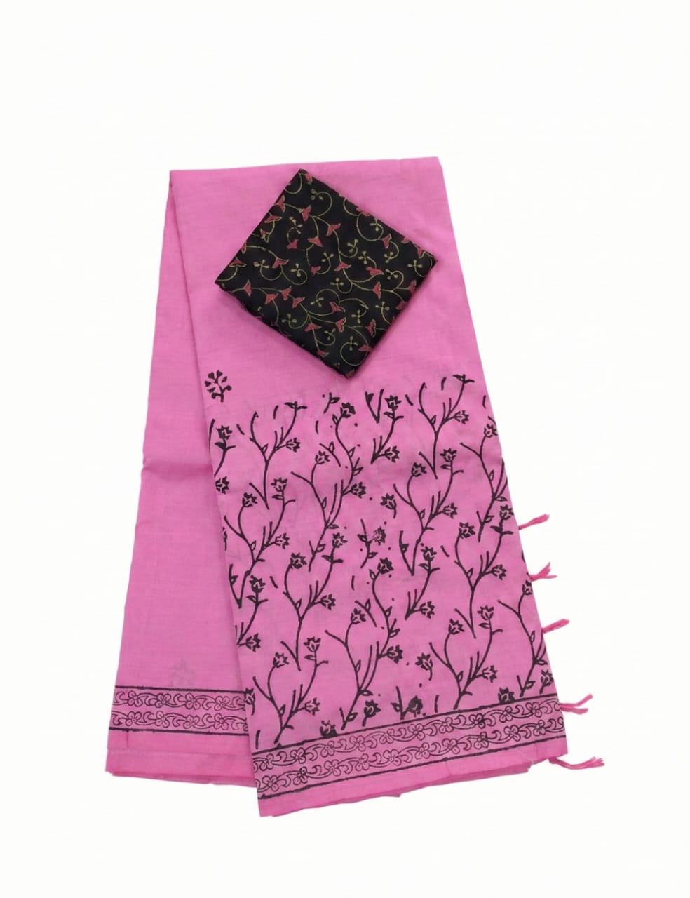 ROSE PINK WITH BLACK SOUTH COTTON