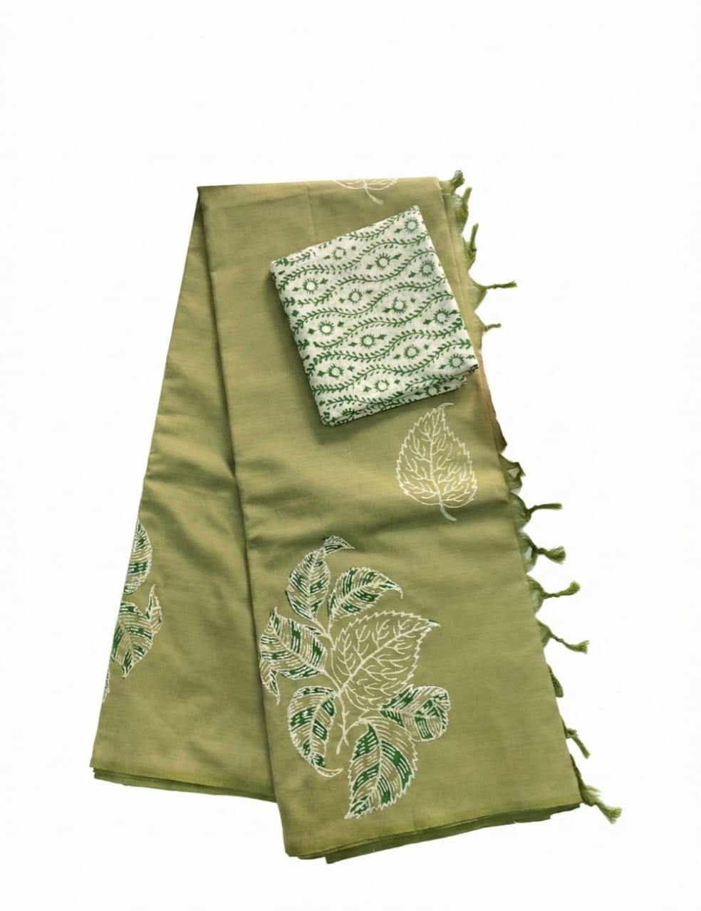 OLIVE GREEN WITH BEIGE SOUTH COTTON