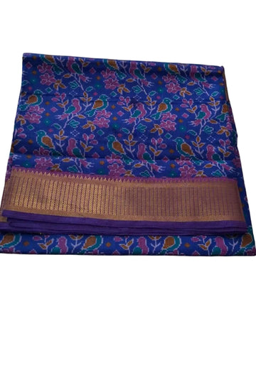 ROYAL BLUE COLOR PATOLA SILK SAREE