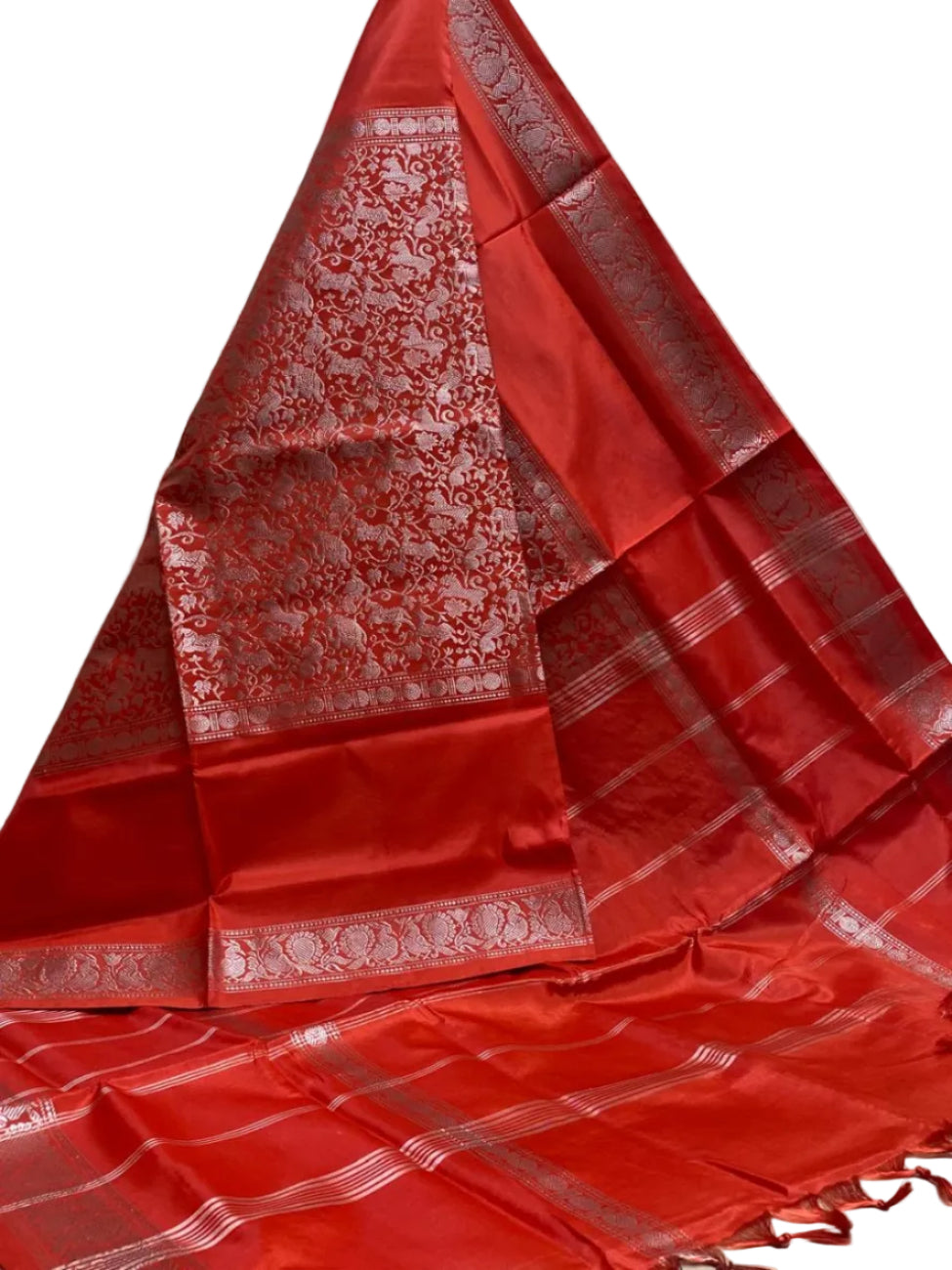 ORANGE COLOR BANARASI SILK SAREE