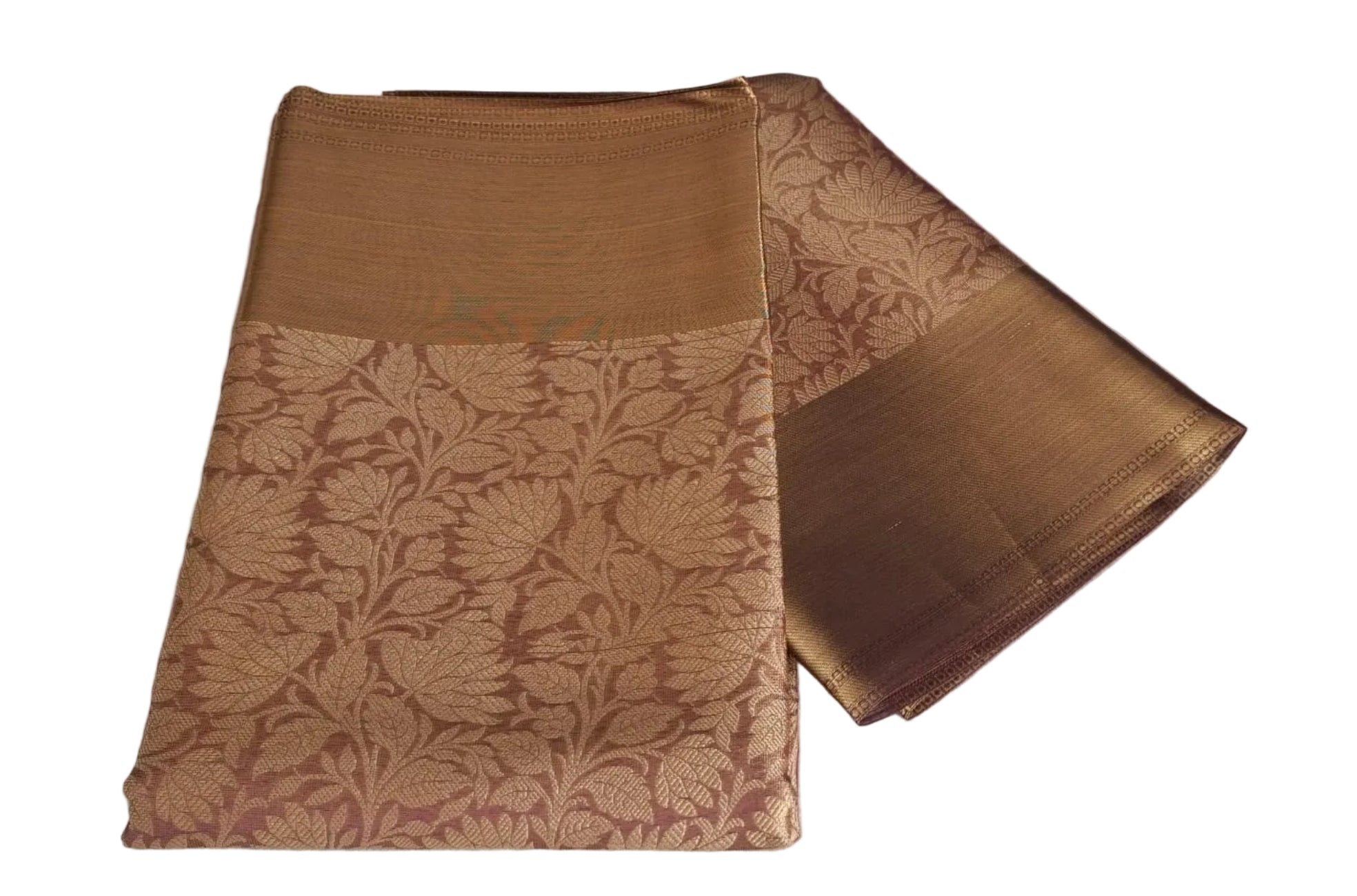 PINKISH GOLDEN COLOR BANARASI PURE SILK SAREE