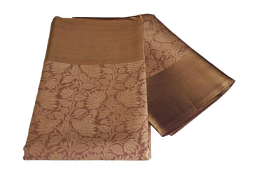 PINKISH GOLDEN COLOR BANARASI PURE SILK SAREE