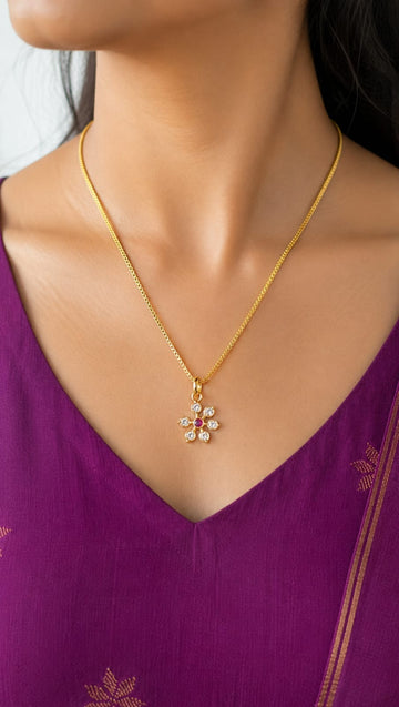 IMPON CHAIN WITH STONE WORK DOLLAR