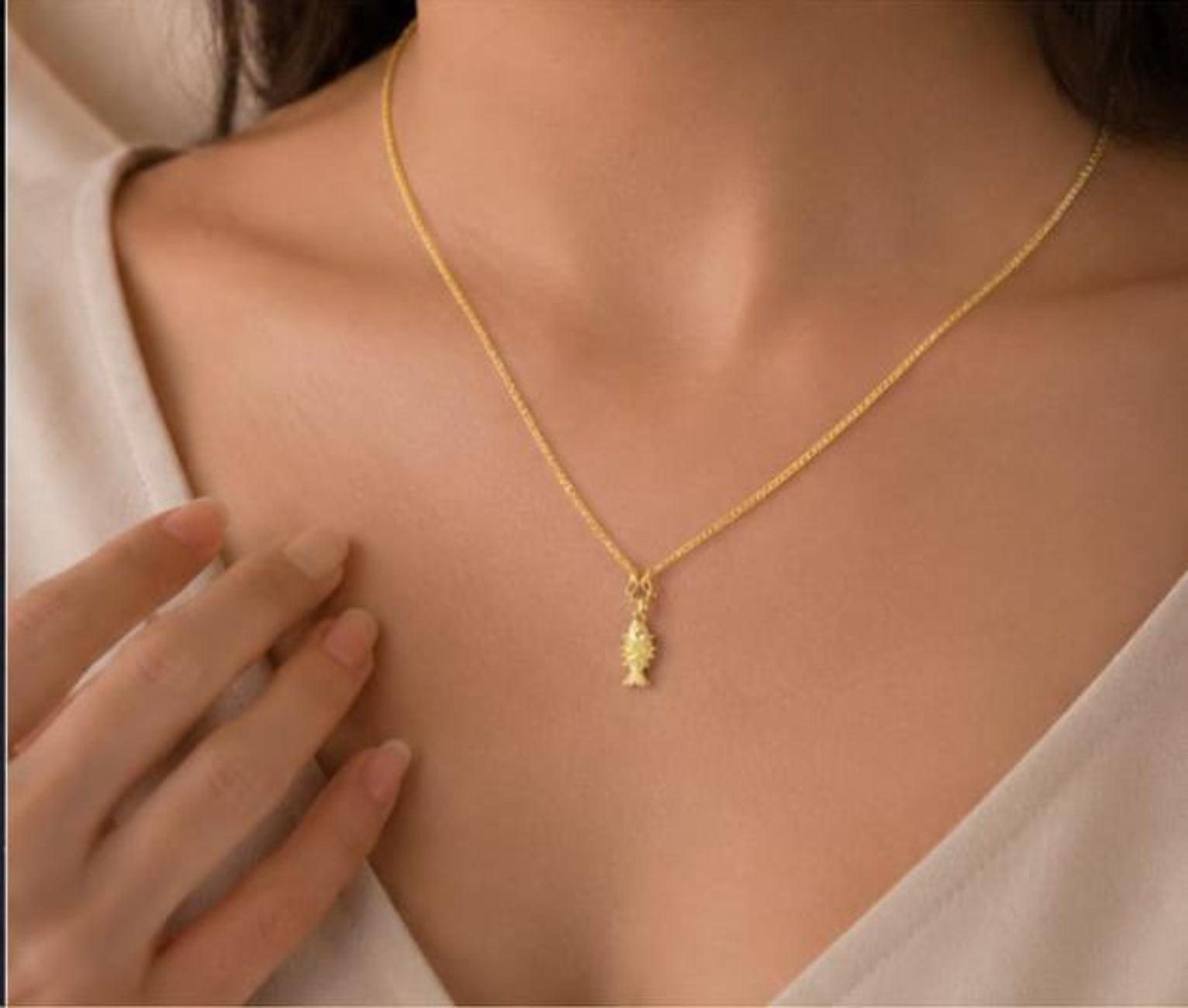 IMPON CHAIN WITH FISH DESIGN DOLLAR